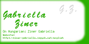gabriella ziner business card